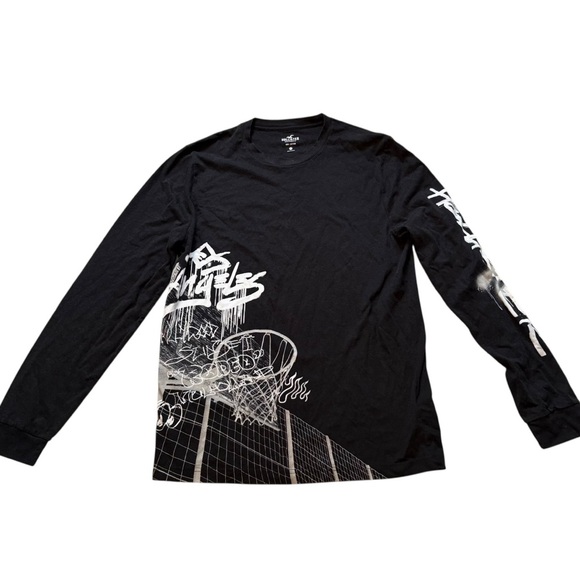 NWT, Hollister Men's Black White Graffiti
Graphic L/S Cotton T Shirt, Sz M - Picture 11 of 16